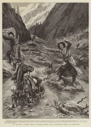 Dr. Lansdells Reise durch Zentralasien, ein Schlammstrom ein Erdbeben